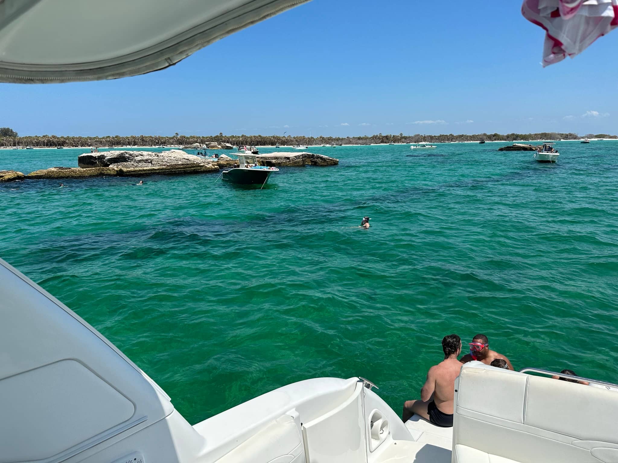 Turquoise Gulf water on a Top Fun Charters day out