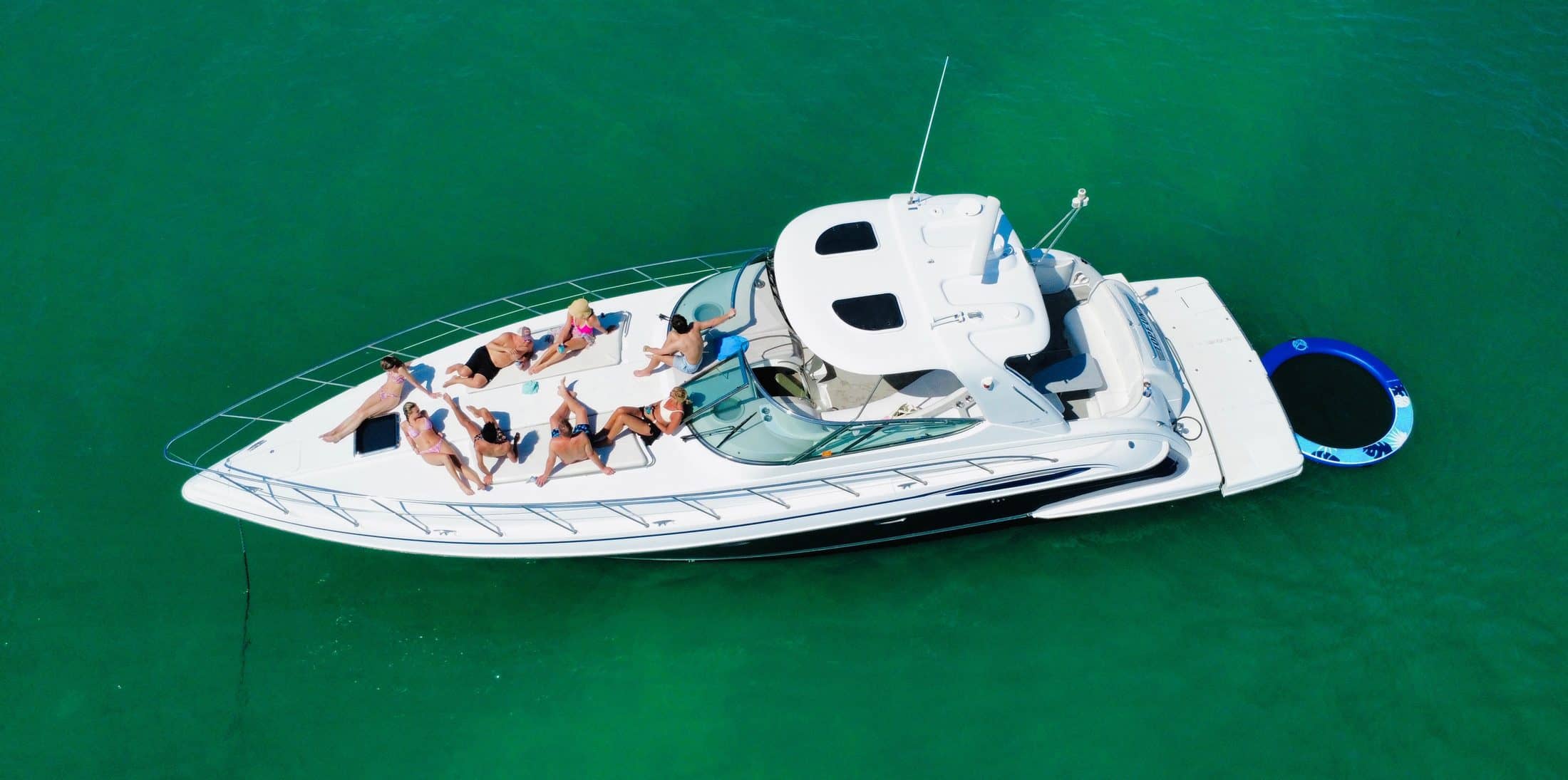 Top Fun yacht on open Gulf water near Anna Maria Island