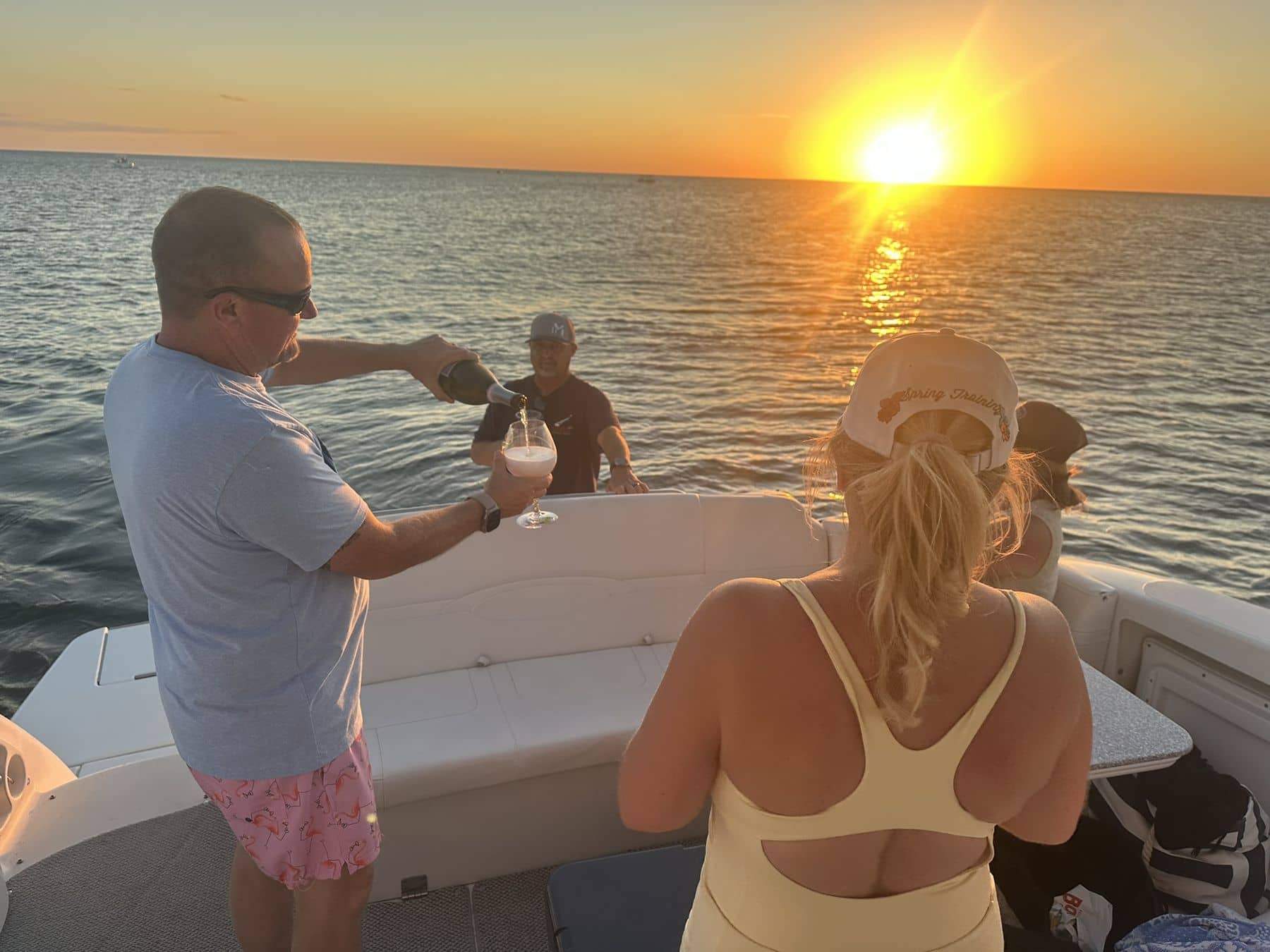Relaxing on deck during a private Anna Maria Island yacht charter