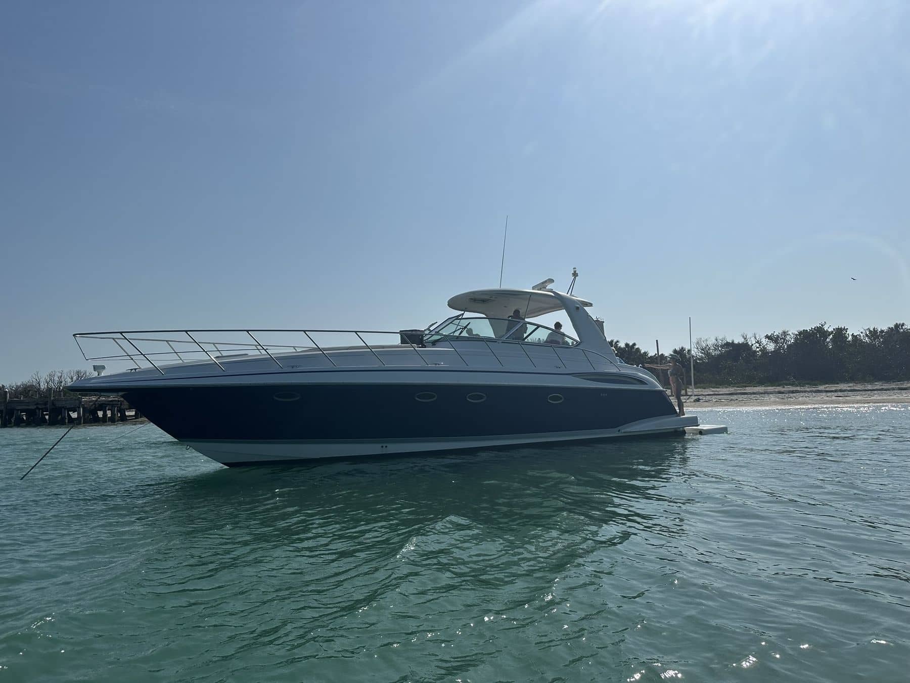 Relaxing on deck during a private Anna Maria Island yacht charter